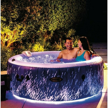Intex Whirlpool PureSpa Glow Deluxe 4 Personen LED Multicolor